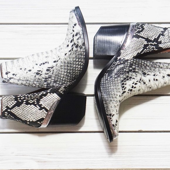 Jeffrey Campbell Cossack Snake Western Ankle Boot - Picture 4 of 6